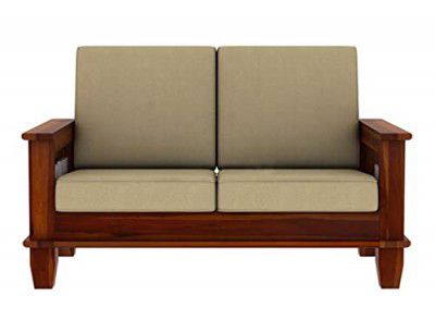 SHREE NATH JI CRAFT HOUSE Sheesham Wood 2 Seater Cushioned Sofa