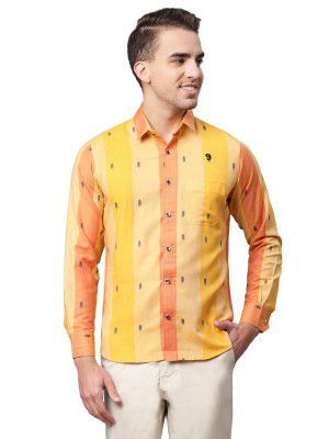 Shree Ram Krishna Men's Printed Button Down Slim Fit Reguler Cotton Casual Shirt