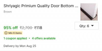 Shopsy : Shriyagic Primium Quality Door Bottom Stopper