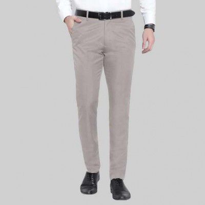 Shubh Labh Slim Fit Men Beige Trousers