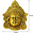 Shubhkart Nitya Maa Durga Face Wall Hanging- 172 g Decorative Showpiece - 16 cm  (Metal, Yellow)...