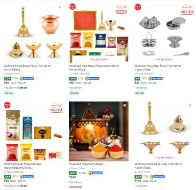 Shubhkart Pooja Thali Sets Upto 93% Off | Starts ₹49