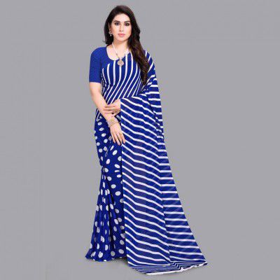 SHUBHSWAR  Striped Bollywood Georgette Saree