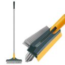 SHUTTLE ART 3 in 1 Bathroom Cleaning Brush with Plastic Wiper Tiles Cleaning Brush Floor Scrub Bathroom Brush with Long Handle 180° Rotate Bathroom Floor Cleaning Brush Home Kitchen- Multicolour...