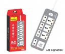 Signatize 3-Socket Anti Static Surge Protector Extension Board with Dual USB SZ-4001...