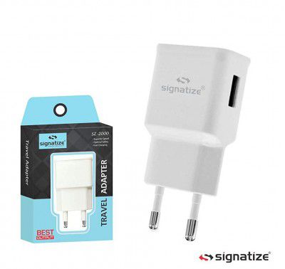 Signatize Fast Charging Travel USB Adapter 2.0Amp 2000