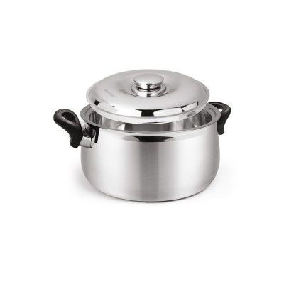 Signora Ware Hot Delight Casserole with Handles Belly Shape Insulated Stainless Steel, 1000Ml,Set of 1,Silver