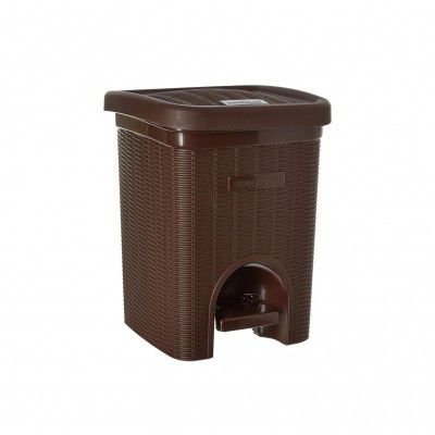 SIGNORA WARE Plastic 7 Liters Modern Lightweight Pedal Dustbin (7Ltr Brown)