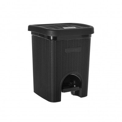 SIGNORA WARE Plastic 7 Liters Modern Lightweight Pedal Dustbin/Thrash Can Dustbins (7Ltr Black)