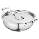 SignoraWare 3500ml Artista Tri-Ply Non-Stick Deep Fry Induction Compatible Cookware Kadai 24cm, Grade 304 Stainless Steel, 5 Years Warranty...