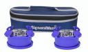 SignoraWare 350ml+350ml Smart Microwave Safe Twin Midday Stainless Steel Lunch Box with Bag (Set 2 Violet)...