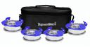 SignoraWare 350ml+350ml+350ml+350ml All Steel Double Decker Bright Lunch Box with Bag (Set 4 Violet)...