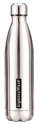 Signoraware Aace Single Walled Stainless Steel Fridge Water Bottle, 1 L, Multicolour