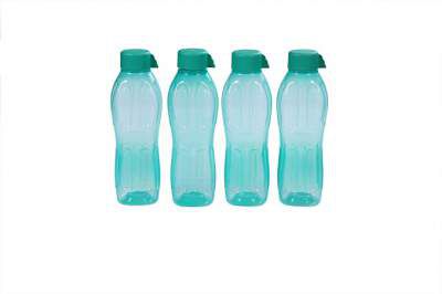 Signoraware Aqua Fresh Plastic Water Bottle, 500ml, Set of 4, Green