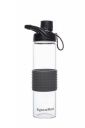 Signoraware Aqua Glow Borosilicate Glass Water Bottle, Set of 1, (Black, 550ml/21mm)...