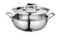 Signoraware Artista Triply Shallow Kadhai Stainless Steel Induction Compatible Triply with Steel Lid 18cm, Capacity 1200ml, Silver...