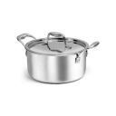 Signoraware Artista Triply Stewpot Stainless Steel Induction Compatible Triply with Steel Lid (Induction and Gas Compatible), 22cm, Capacity 4200ml, Silver...