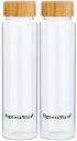 Signoraware bamboo 750ml and bamboo 750ml (Combo Borosilicate Glass), 750ml+750ml, Set of 2, Clear...