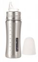 Signoraware Bubble 304 Stainless Steel Feeding Bottle (With 1 Extra Free Nipple), Set of 1, 300ml, Silver...