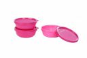 Signoraware Buddy Plastic Bowl Set, 300ml, Set of 3, Pink...