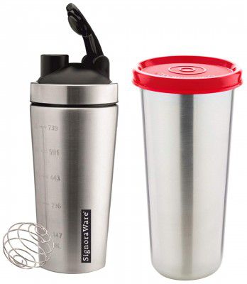 Signoraware Charger Shaker Bottle Stainless Steel 