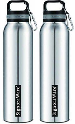 Signoraware Combo Single Walled Stainless Steel Fridge Water Bottle (750ml, Multicolour)