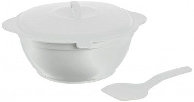 Signoraware Plastic Cook N Serve Big Bowl Set, 1.8 litres, White - 2-Pieces