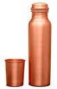 Signoraware Copper Bottle with Glass (Matt) (1 Bottle + 1 Glass 275 ml)...