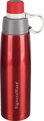 Signoraware Cosmos Stainless Steel Vacuum Flask Bottle, 500ml, Red