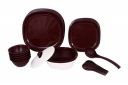 Signoraware Double Wall Square Dinner Set, 27-Pieces, Maroon...