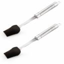 Signoraware Dual Tone Silicon Brush 10.5 inch, Set of 2, Silver, Standard, (SG_7050S2_Silver)...