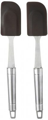 Signoraware Dual Tone Silicon Spatulla 11.4 inch, Set of 2, Silver