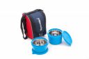 Signoraware Executive Microsafe Stainless Steel 2 Tier Lunch Box (Blue) -Set of 2...