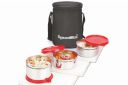 Signoraware Executive Stainless Steel Lunch Box Set 3 with bag...