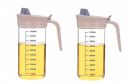 Signoraware Glass Oil dispenser and Pourer borosilicate glass, 1000ml+1000ml, Set of 2,Clear...
