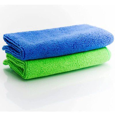 Signoraware Glowmax Double Sided Microfiber Heavy Towel 800GSM 40cm*40cm, Set of 2, Multicolour
