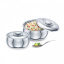 Signoraware Hot Delight Stainless Steel Casseroles (1Ltr & 1.5Ltr| Set of 2| Steel)...