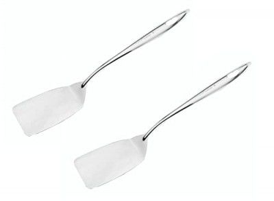 SignoraWare Kitchen Tools Stainless Steel(Food Grade) Heavy Gauge(1.3 MM) Plus Solid Oval Spoon No.3(Serving Spoon) Chamcha for Serving Rice/Pasta/Subzi (Size 25 cm) Set/2