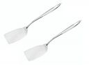 SignoraWare Kitchen Tools Stainless Steel(Food Grade) Heavy Gauge(1.3 MM) Plus Solid Oval Spoon No.3(Serving Spoon) Chamcha for Serving Rice/Pasta/Subzi (Size 25 cm) Set/2...