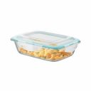 SignoraWare Lock N Store Borosilicate Glass Rectangle Container (640ml | Clear )...