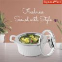 SignoraWare Master Lock BPA Free Plastic Casserole | (1.5 Ltr | White)...