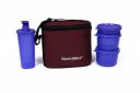 Signoraware Medium Combo Executive Lunch with Bag, Deep Violet...