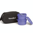 Signoraware MicroSafe Midday Steel Lunch Box (350ml+350ml), Set of 2...