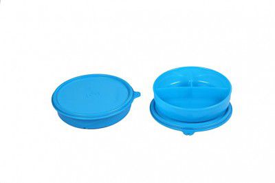 Signoraware Mini Meal Lunch Box Set, 550ml, Set of 2, Turkish Blue