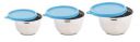 Signoraware Mixing Bowl Steel 500ml+1000ml+1350ml,Set of 3, Blue...