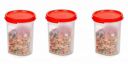 Signoraware Modular Plastic Container Set, 450ml, Set of 3, Red...