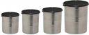 Signoraware Modular Steel Container Round 1000+1500ml+2000ml+6100ml, Set of 4, Black...