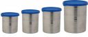 Signoraware Modular Steel Container Round 1000+1500ml+2000ml+6100ml, Set of 4, MOD Blue...