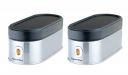 Signoraware Modular Steel Container (Window Oval) Matte,Set of 2, 500ml+500ml, Silver...