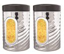 Signoraware Modular Steel Container (Window Round) Mirror,Set of 2, 1800ml+1800ml...